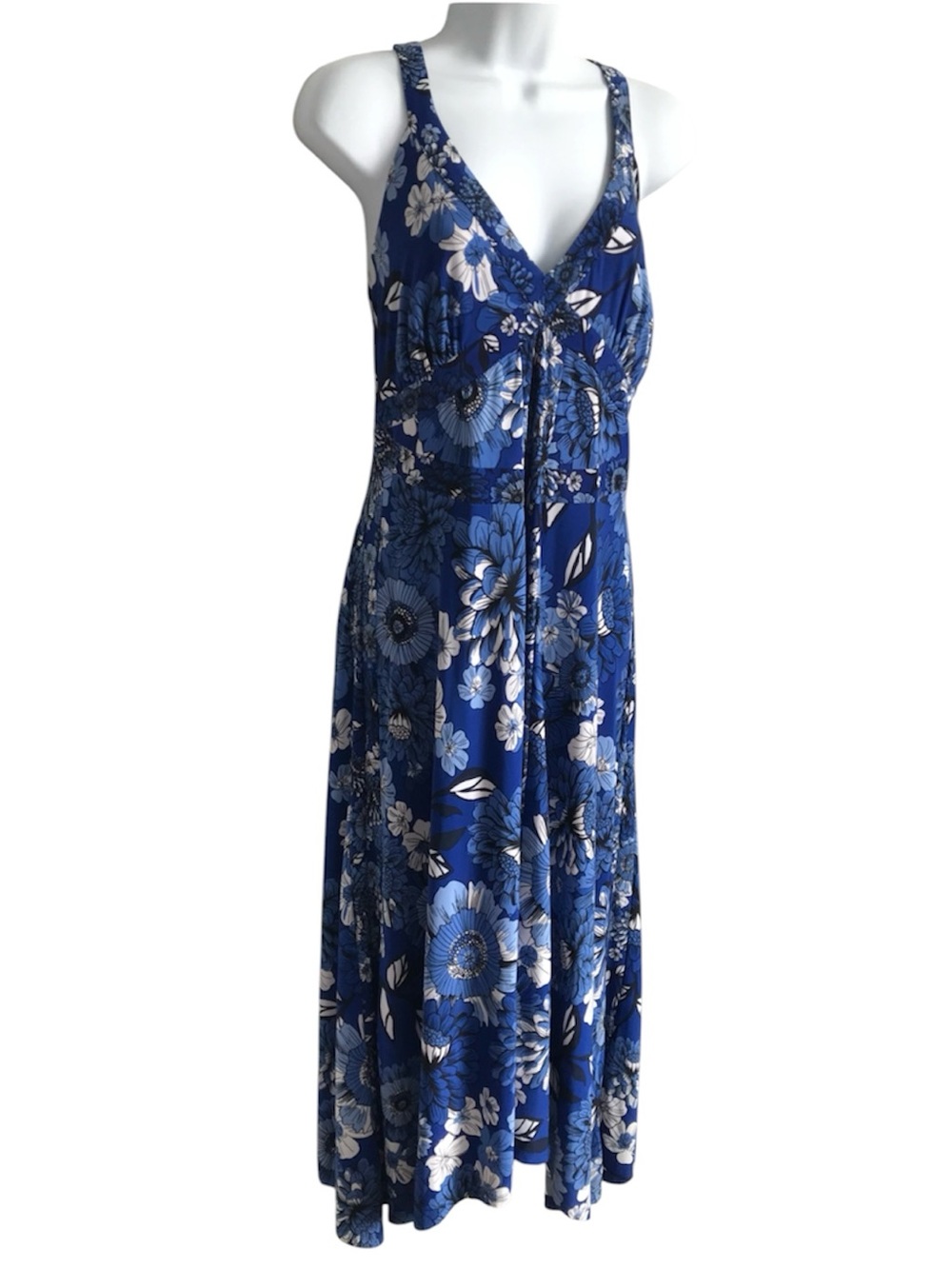 INC Women’s XL International Concepts Blue & White Floral Sleeveless Dress EUC - Picture 6 of 16